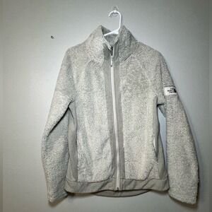 The North Face Osito Full Zip Fleece Jacket Womens Medium Grey High Pile Soft
